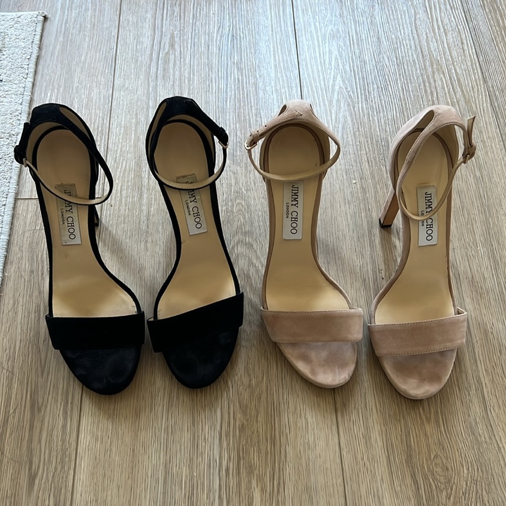 Bundle of Jimmy Choo Misty 120 heels- black and nude size 40